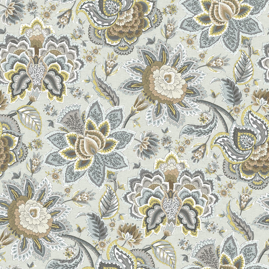Edmund Bell Imari Ash Fire Retardant Curtain Fabric