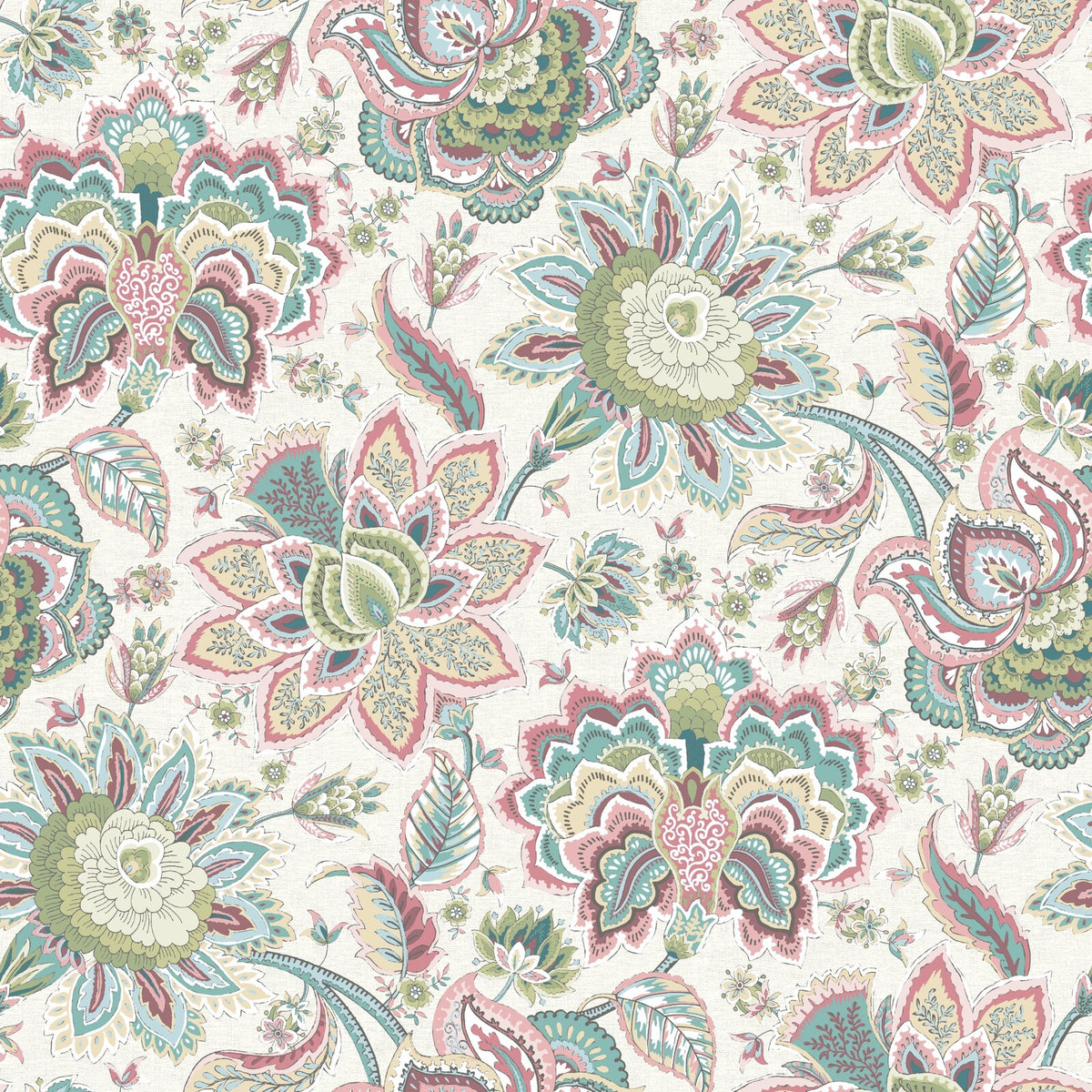 Edmund Bell Imari Blush Fire Retardant Curtain Fabric