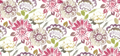 Jardin Blush FR curtain fabric flat