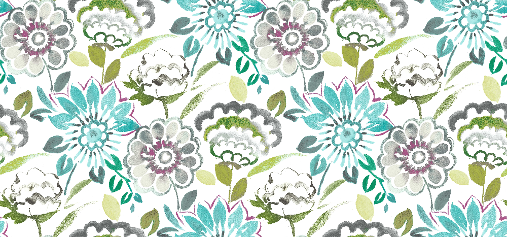 Jardin Lagoon FR curtain fabric flat