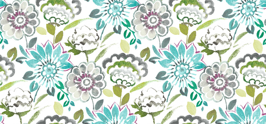 Jardin Lagoon FR curtain fabric flat