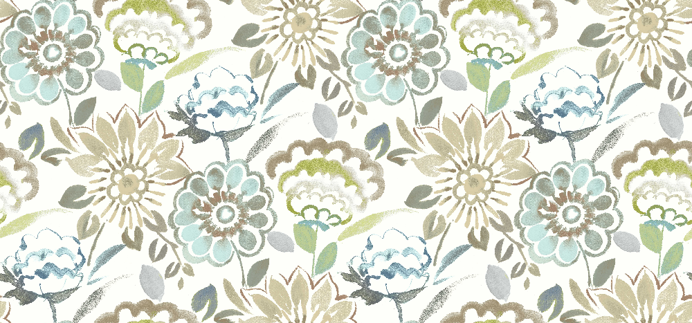 Jardin Mineral FR curtain fabric flat