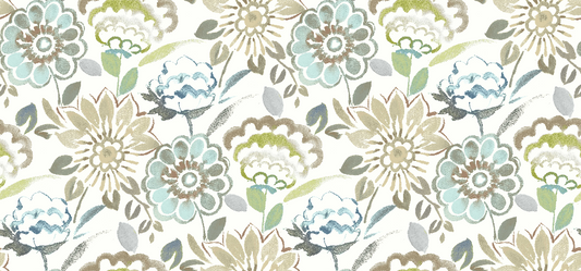 Jardin Mineral FR curtain fabric flat