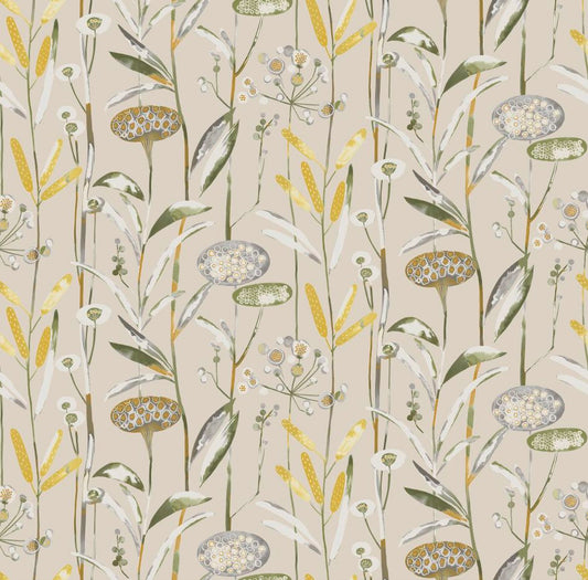 Edinburgh Weavers Katniss Lemon Fire Retardant Curtains
