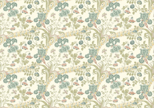 Edinburgh Weavers Libby Avocado Fire Retardant Curtains