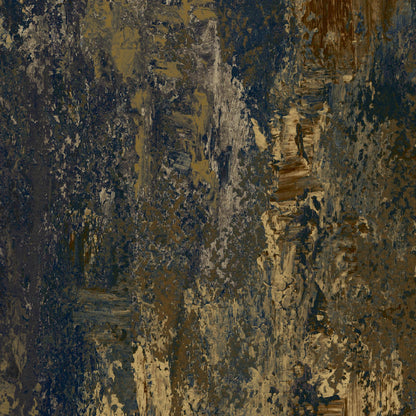 Mallion & Knowles Alabaster Blue/Honey Fire Retardant Curtains texture detail