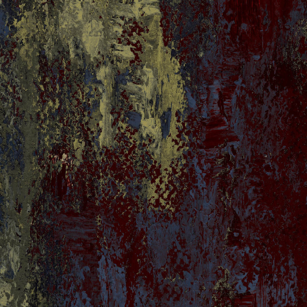 Mallion & Knowles Alabaster Rust/Blue Fire Retardant Curtains texture detail