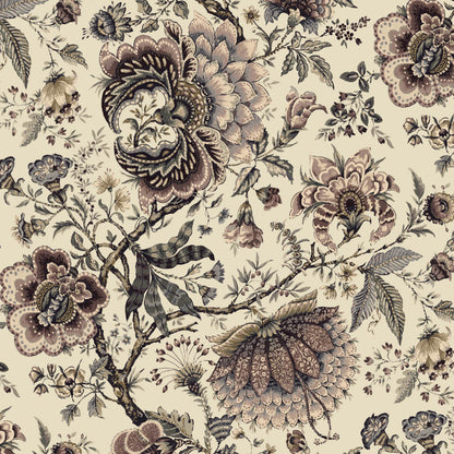 Mallion & Knowles Amritsar Antique Rose Fire Retardant Curtains texture detail