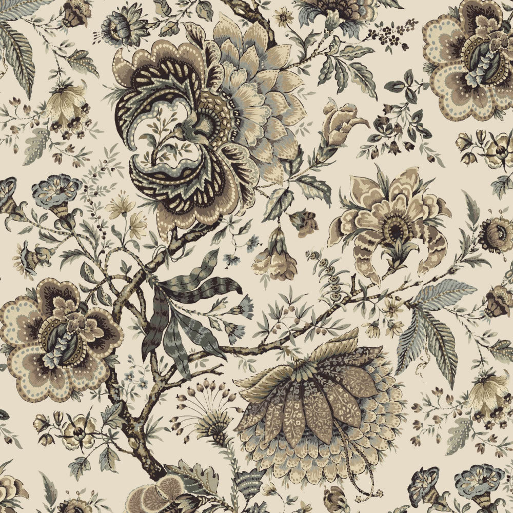Mallion & Knowles Amritsar Beige Fire Retardant Curtains texture detail