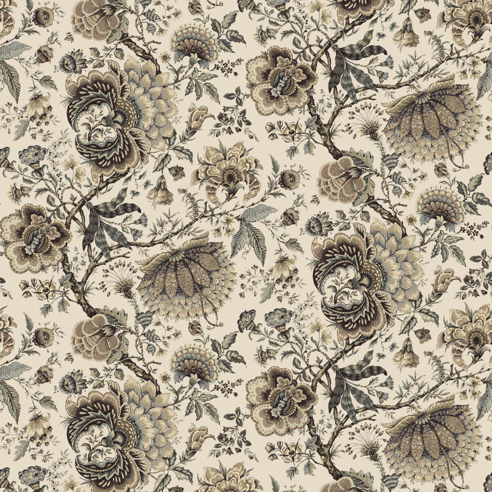 Mallion & Knowles Amritsar Beige Fire Retardant Curtains
