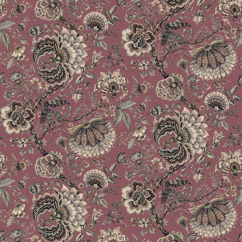 Mallion & Knowles Amritsar Blush Fire Retardant Curtains