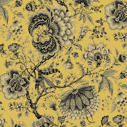 Mallion & Knowles Amritsar Gold Fire Retardant Curtains texture detail