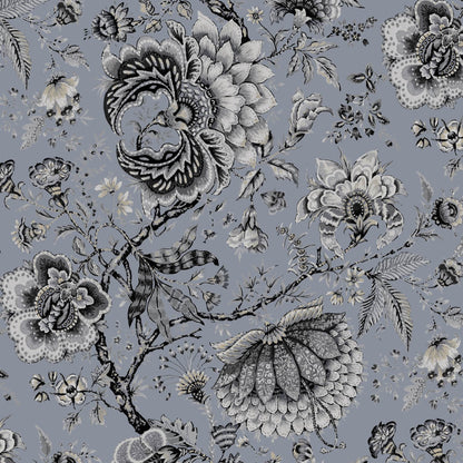 Mallion & Knowles Amritsar Silver Fire Retardant Curtains texture detail
