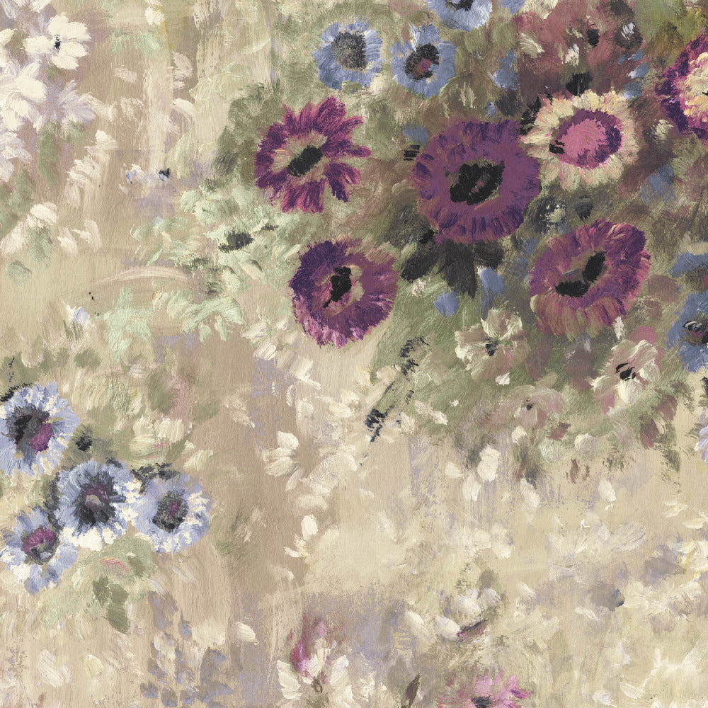 Mallion & Knowles April Plum/Beige Fire Retardant Curtains texture detail
