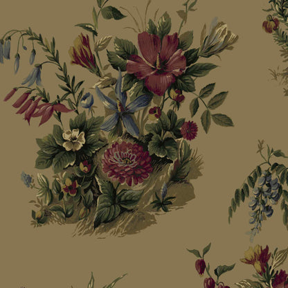 Mallion & Knowles Atelier Antique Chintz Fire Retardant Curtains texture detail