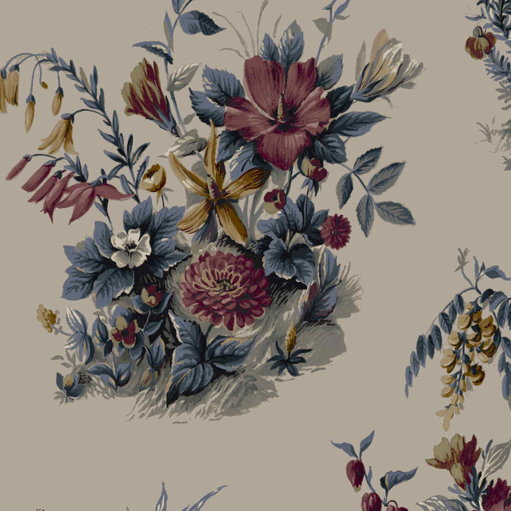 Mallion & Knowles Atelier Crimson Fire Retardant Curtains texture detail