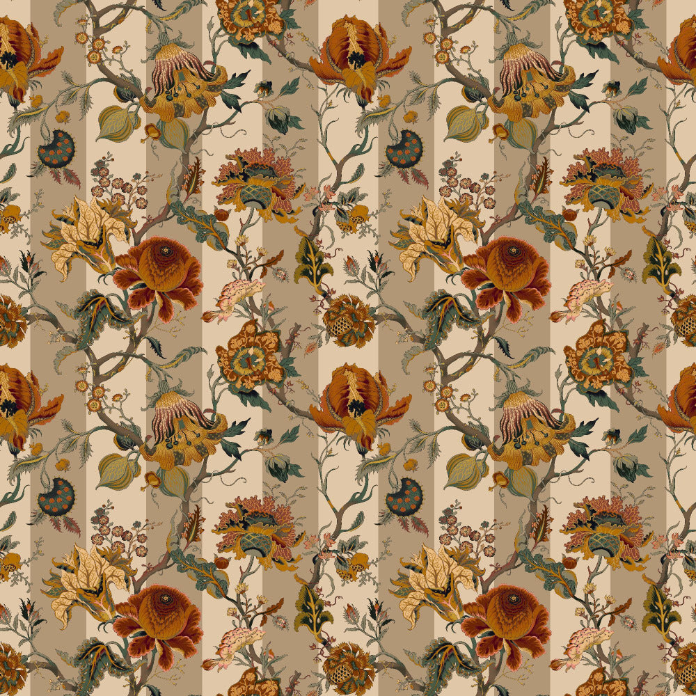 Mallion & Knowles Athena Stripe Rustic Fire Retardant Curtains