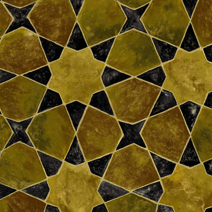 Mallion & Knowles Bazaar Gold Fire Retardant Curtains texture detail