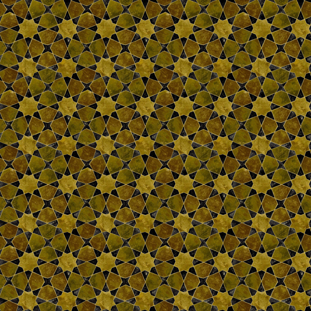 Mallion & Knowles Bazaar Gold Fire Retardant Curtains