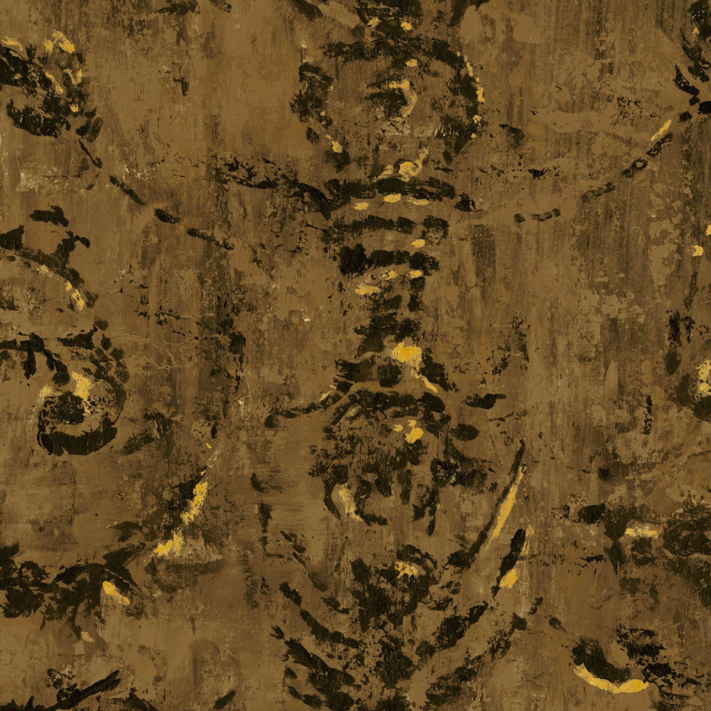 Mallion & Knowles Belgravia Amber Fire Retardant Curtains texture detail