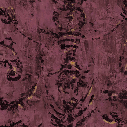 Mallion & Knowles Belgravia Crimson Fire Retardant Curtains texture detail