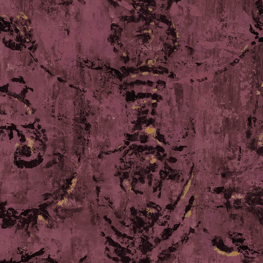 Mallion & Knowles Belgravia Crimson Fire Retardant Curtains texture detail