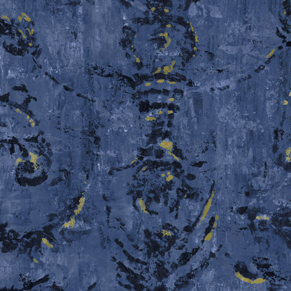 Mallion & Knowles Belgravia Denim Fire Retardant Curtains texture detail