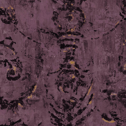 Mallion & Knowles Belgravia Plum Fire Retardant Curtains texture detail