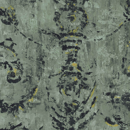 Mallion & Knowles Belgravia Sage Fire Retardant Curtains texture detail
