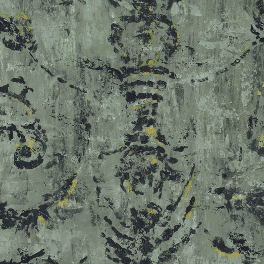 Mallion & Knowles Belgravia Sage Fire Retardant Curtains texture detail