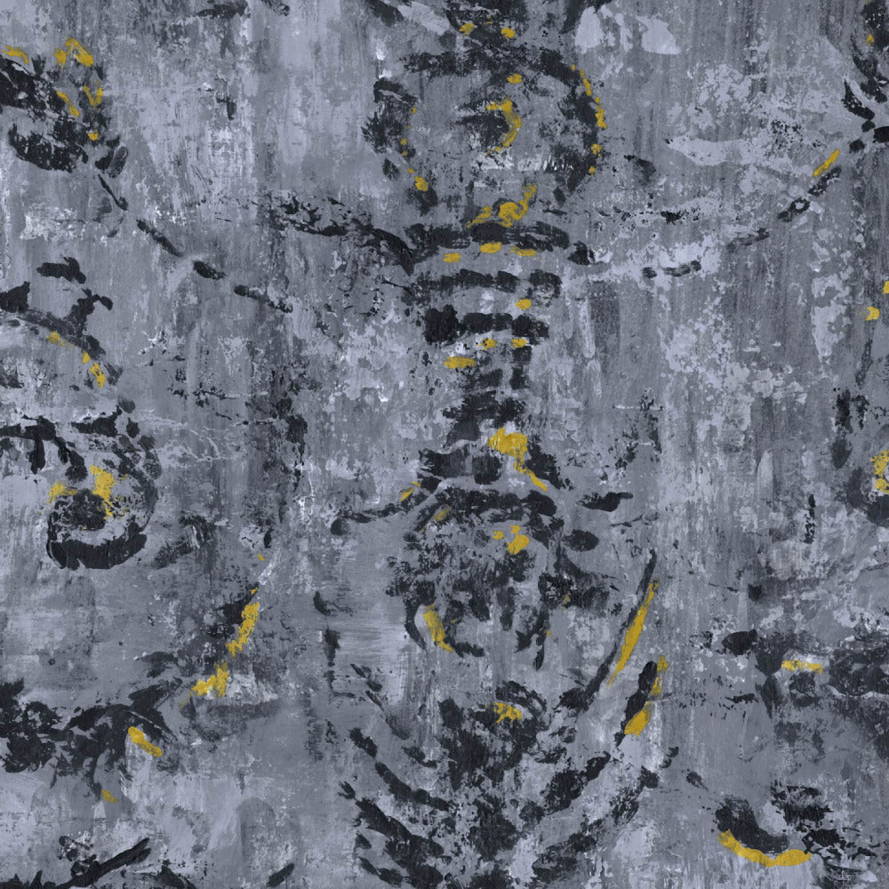 Mallion & Knowles Belgravia Silver Fire Retardant Curtains texture detail