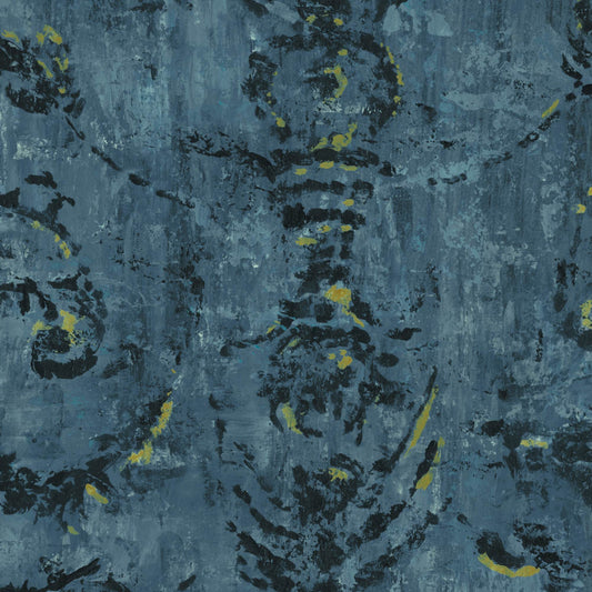 Mallion & Knowles Belgravia Teal Fire Retardant Curtains texture detail