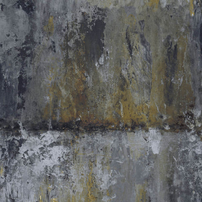Mallion & Knowles Cubit Gold/Grey Fire Retardant Curtains texture detail
