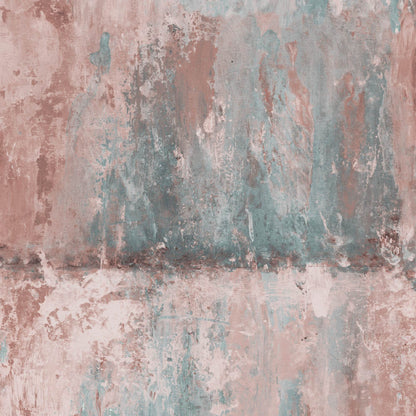 Mallion & Knowles Cubit Jade/Coral Fire Retardant Curtains texture detail