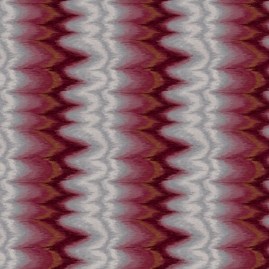 Mallion & Knowles Dreamy Crimson/Grey Fire Retardant Curtains
