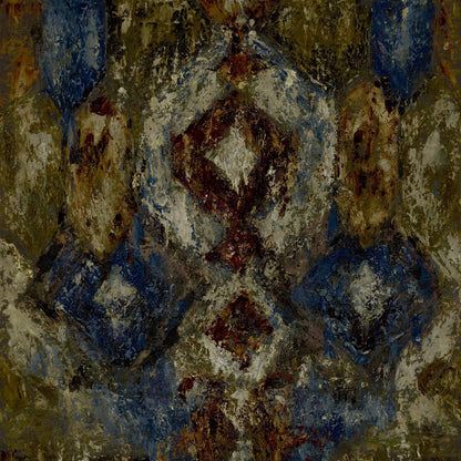 Mallion & Knowles Dumas Navy-Tan Fire Retardant Curtains