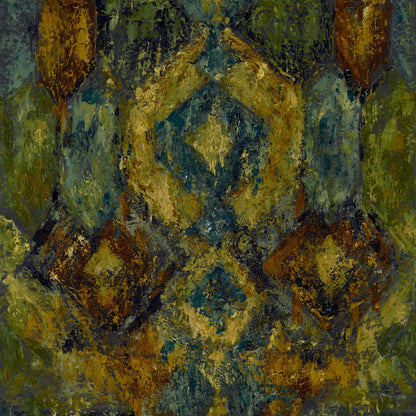 Mallion & Knowles Dumas Rust-Green Fire Retardant Curtains