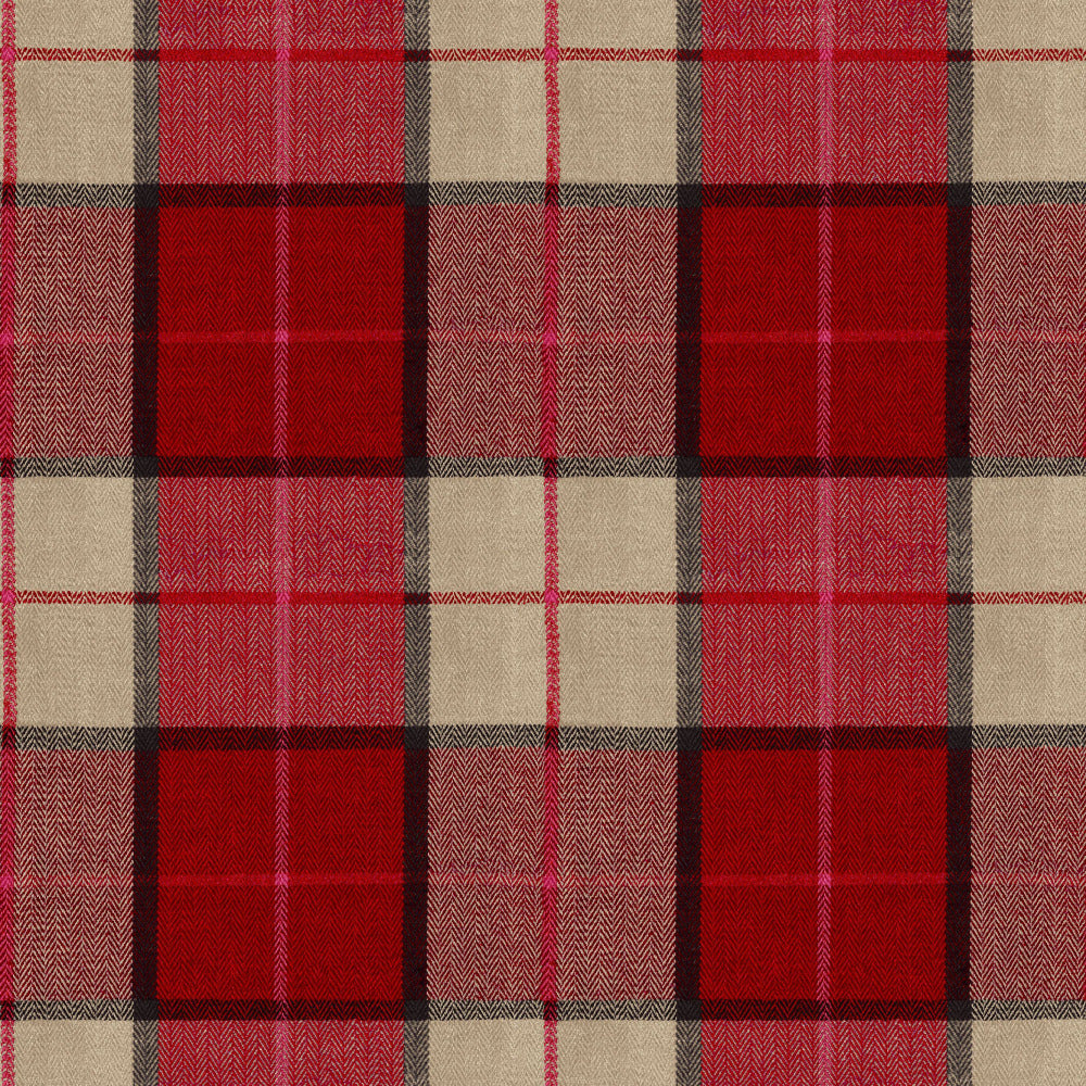 Mallion & Knowles Elgin Crimson Fire Retardant Curtains