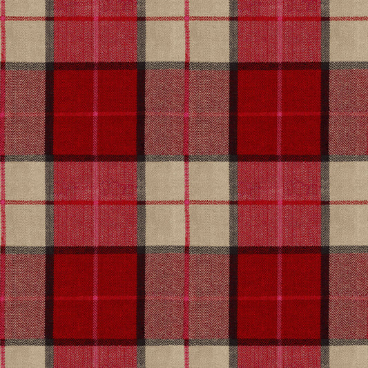 Mallion & Knowles Elgin Crimson Fire Retardant Curtains