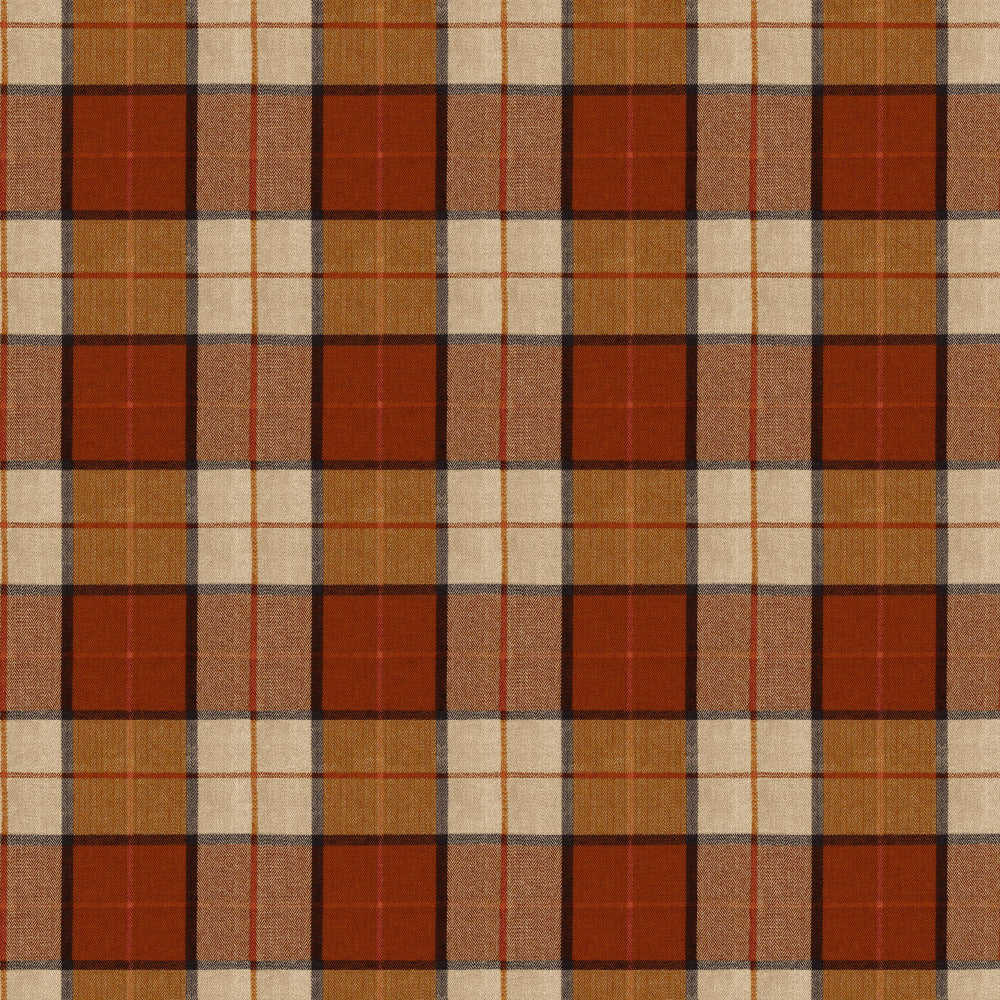 Mallion & Knowles Elgin Rust Fire Retardant Curtains texture detail