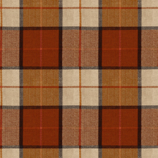 Mallion & Knowles Elgin Rust Fire Retardant Curtains