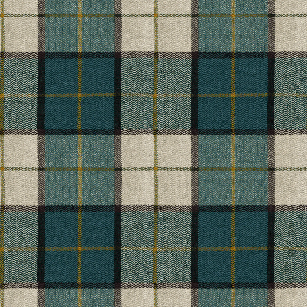 Mallion & Knowles Elgin Teal Fire Retardant Curtains