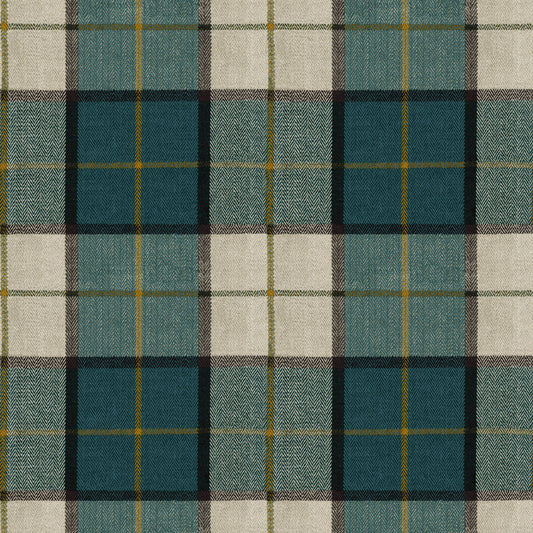 Mallion & Knowles Elgin Teal Fire Retardant Curtains