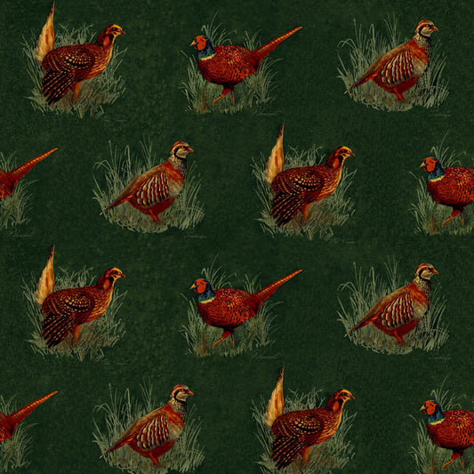 Mallion & Knowles Game Birds Forest Fire Retardant Curtains