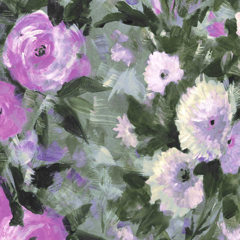 Mallion & Knowles Gem Lilac/Jade Fire Retardant Curtains texture detail