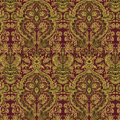 Mallion & Knowles Grosvenor Crimson/Gold Fire Retardant Curtains