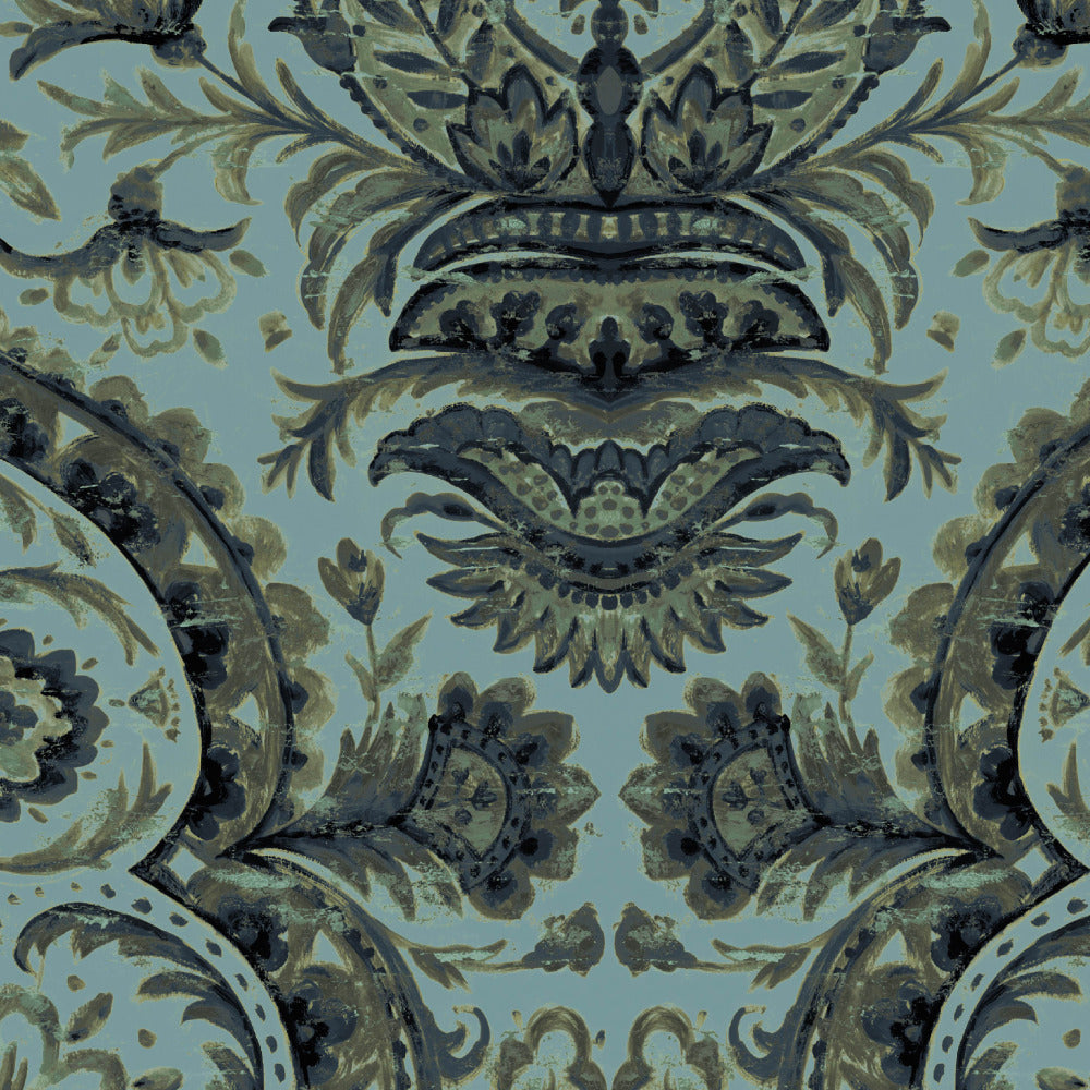 Mallion & Knowles Grosvenor Jade Fire Retardant Curtains texture detail