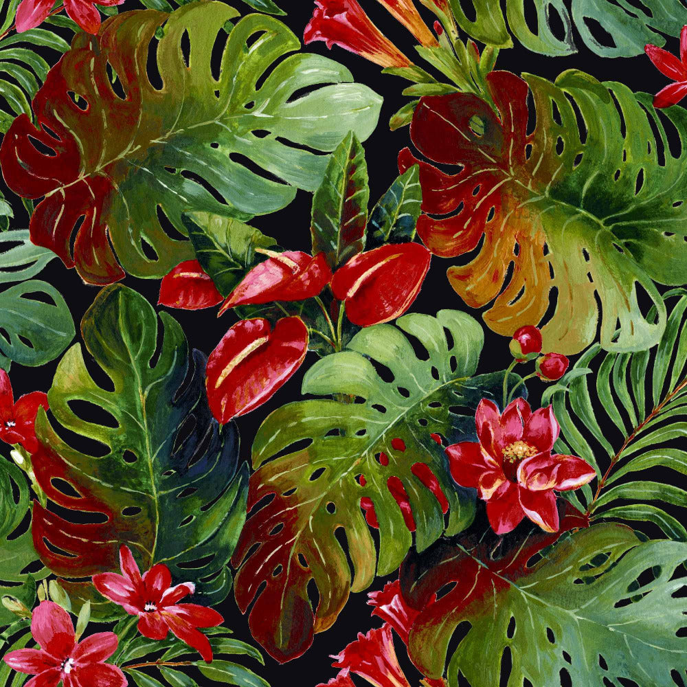 Mallion & Knowles Hawaii Black Fire Retardant Curtains texture detail