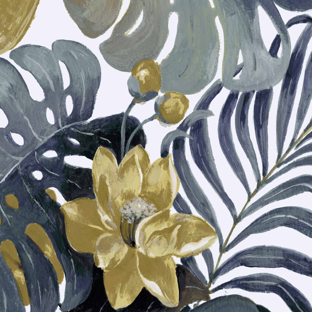 Mallion & Knowles Hawaii Gold/Silver Fire Retardant Curtains texture detail