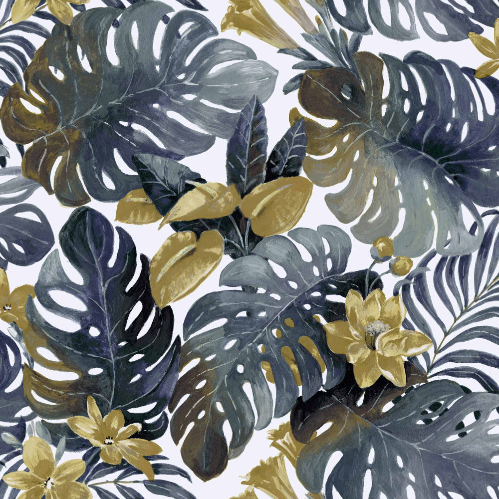 Mallion & Knowles Hawaii Gold/Silver Fire Retardant Curtains